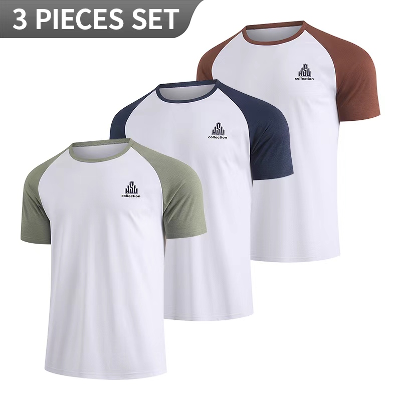Men'S Fashion Color - Camiseta masculina com 2/3/5 peças, cores