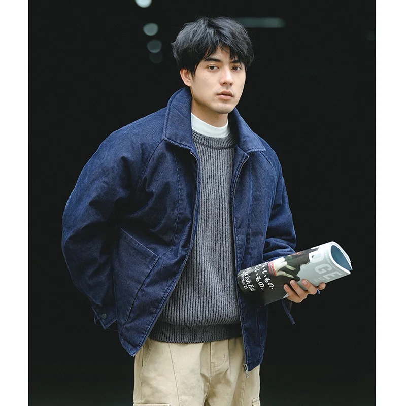 Corduroy Jacket Men - Jaqueta Masculina Amikaji Cargo Parka de