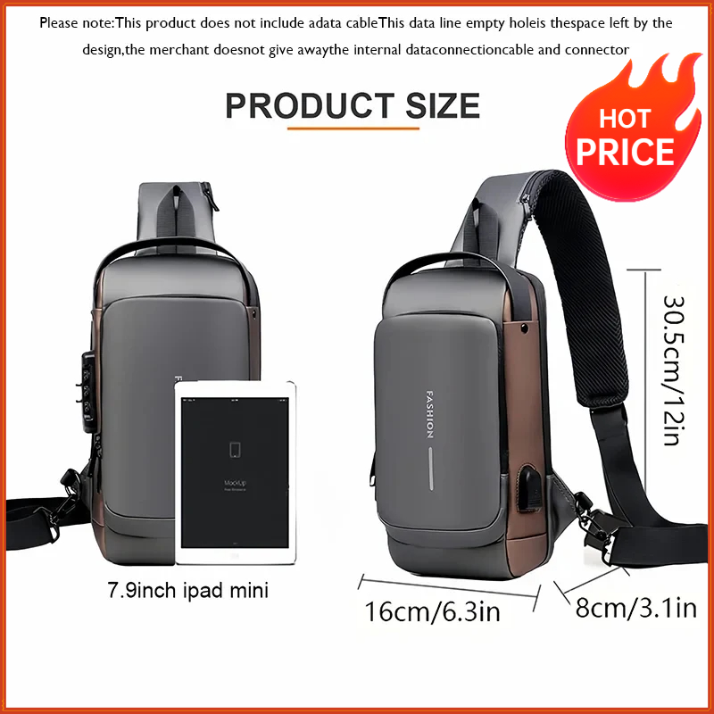 Mens Fashion Blog - Bolsa de peito antifurto masculina, mochila