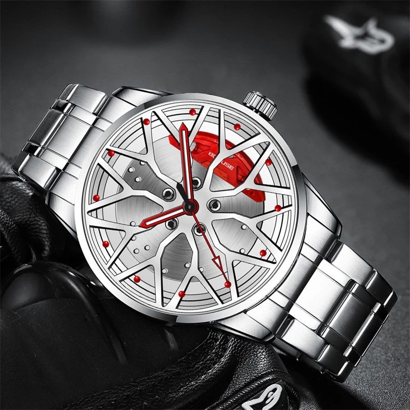 Men'S Fashion Hub - Moda Mens Car Wheel Relógios Luxo