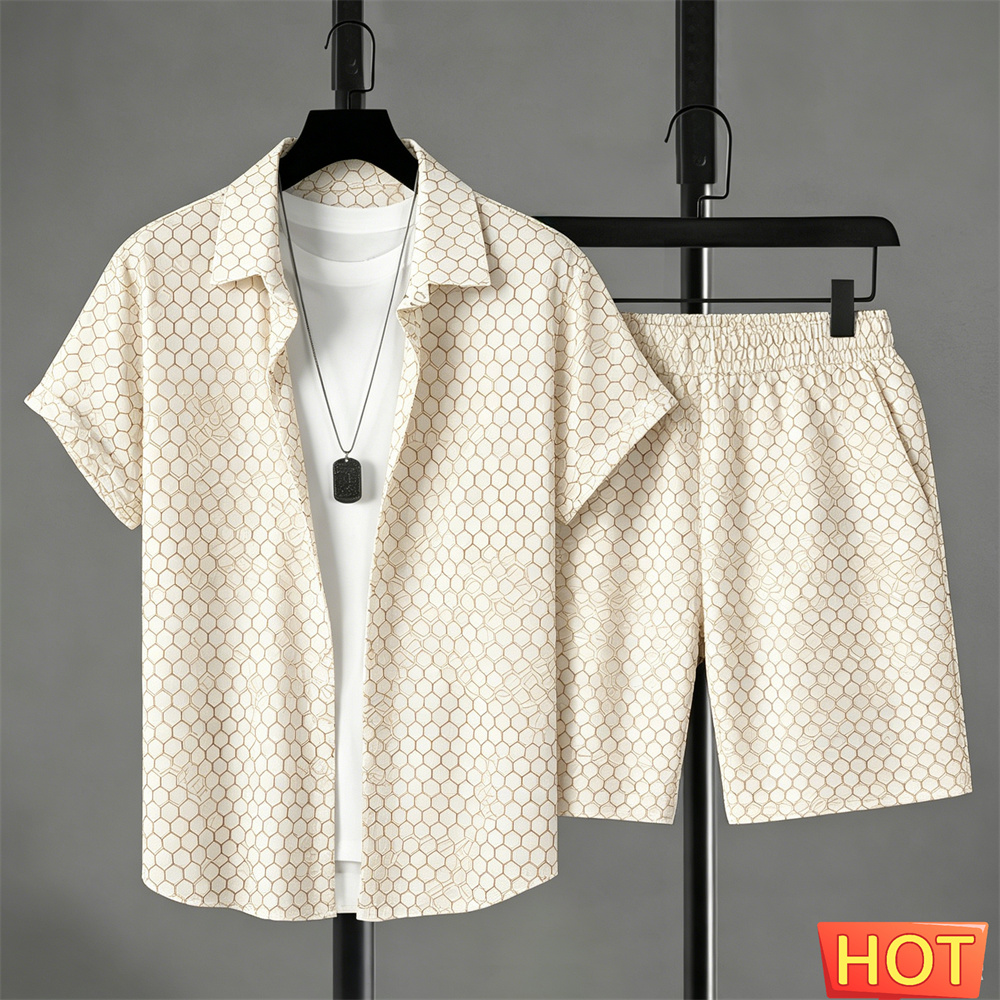 Men'S Fashion Color - Conjunto de Camisa Masculina para o