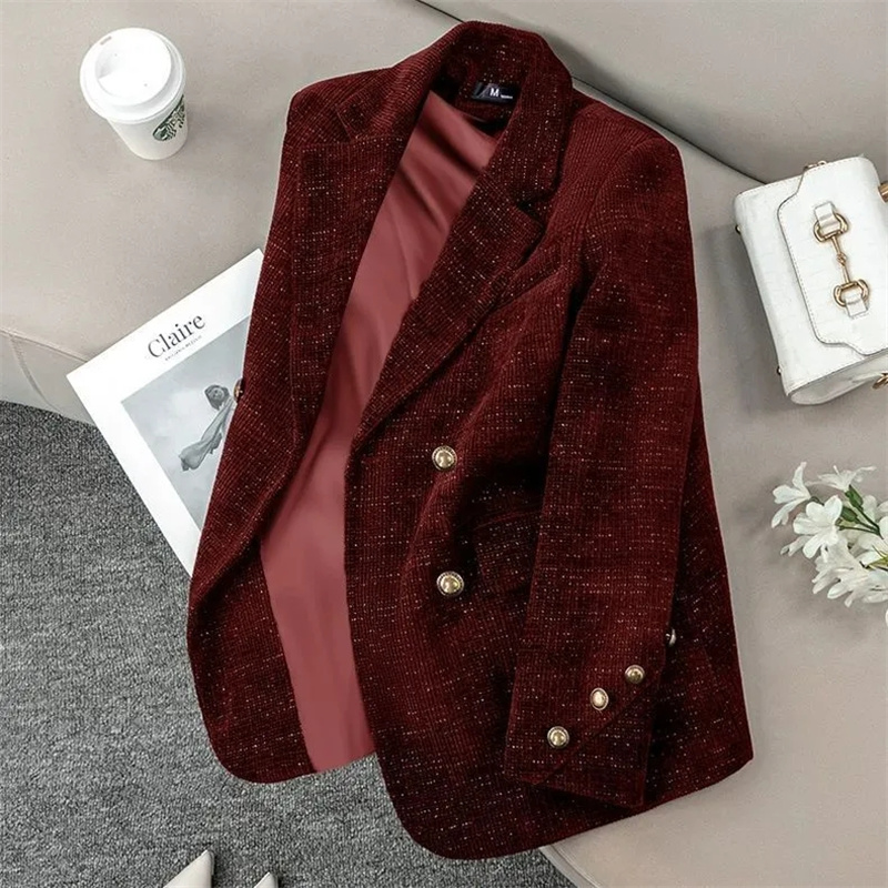 Corduroy Jacket Men - Jaqueta de Veludo Cotelê Preta Feminina