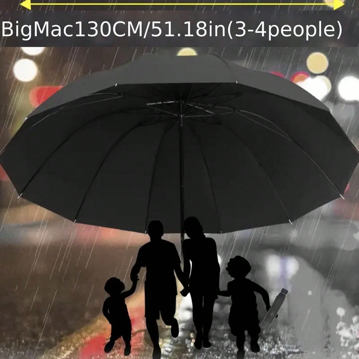 Men'S Fashion Umbrella - Guarda-chuva Grande de 12 Varetas à