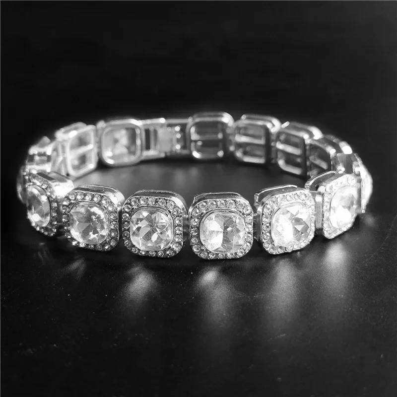 Men'S Fashion Over The Years - Pulseira de corrente de tênis hip