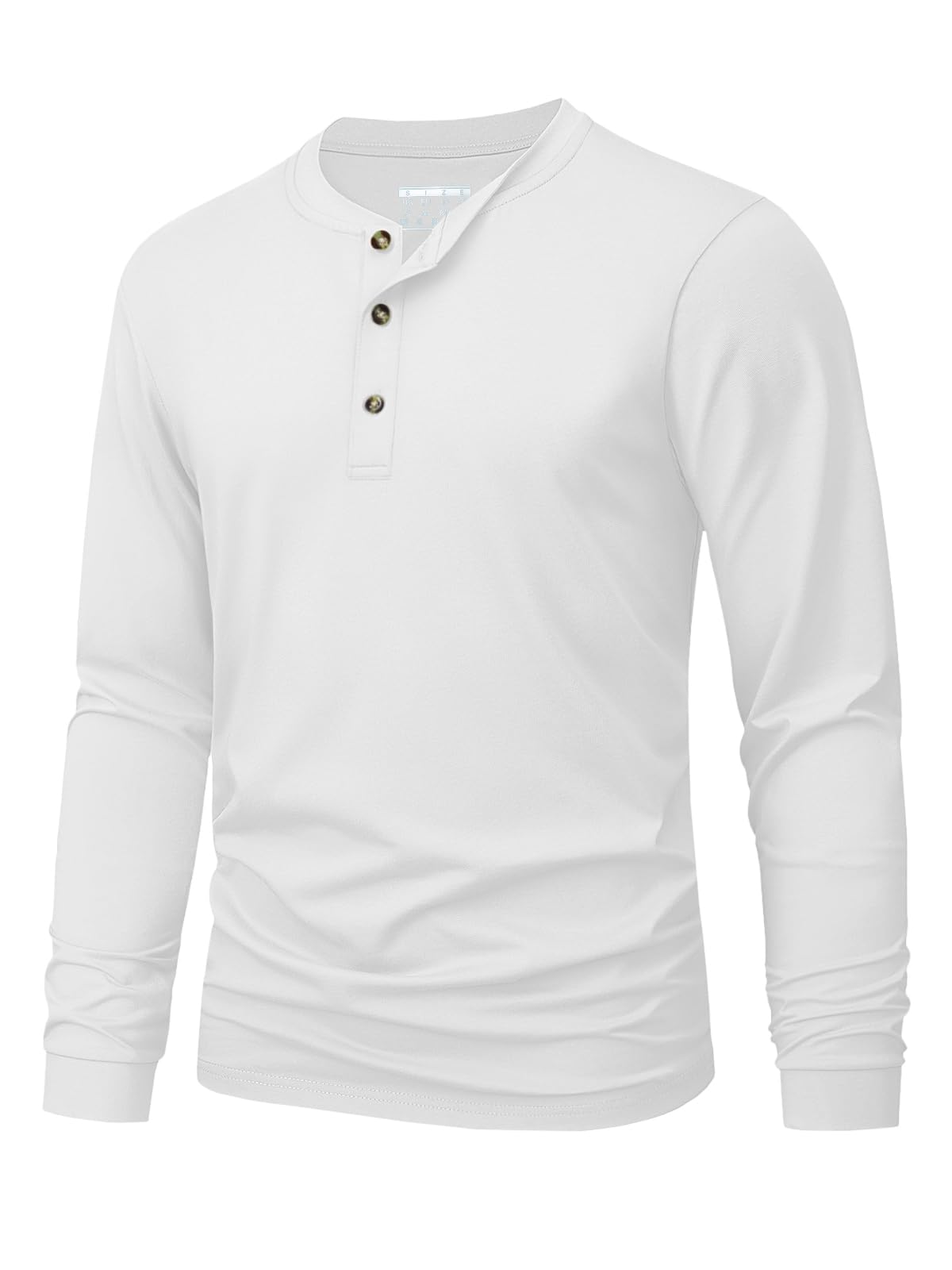 Men'S Fashion Color - Camiseta Henley Masculina Simples de Cor