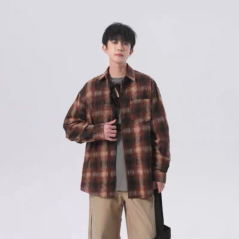 Men'S Fashion Essentials 2025 - 2025 nova camisa xadrez masculina y2k
