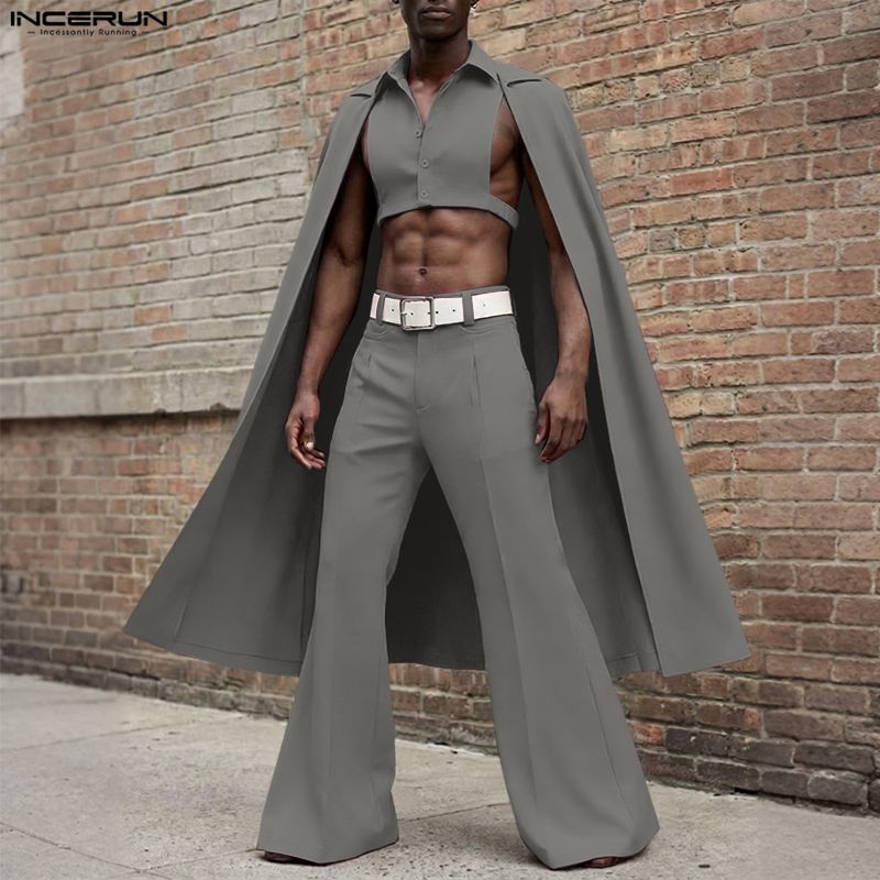 Conjuntos Masculinos INCERUN:  - Men'S Fashion Color avaliação e preço