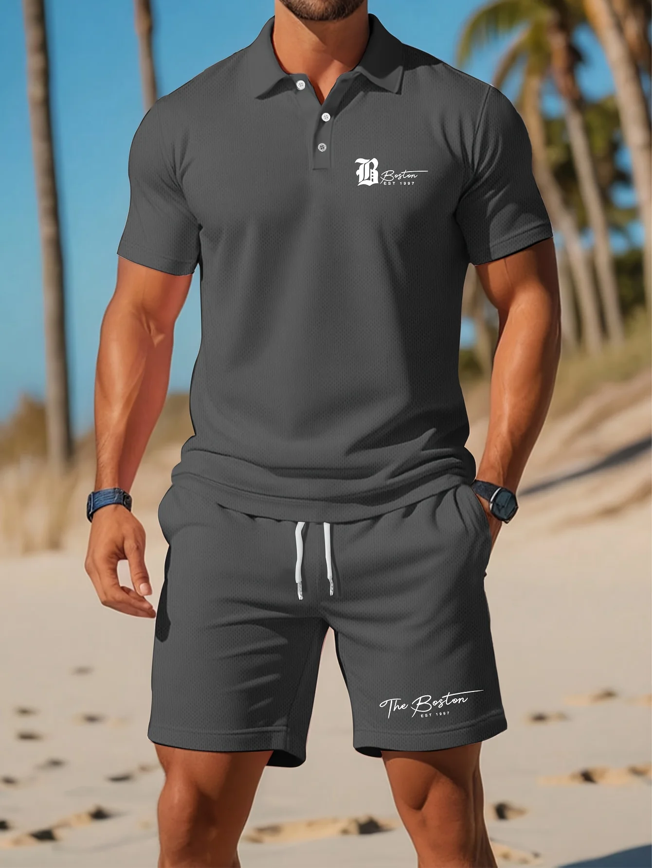 Conjunto de Camisa Polo Mascul - Men'S Fashion Color avaliação e preço