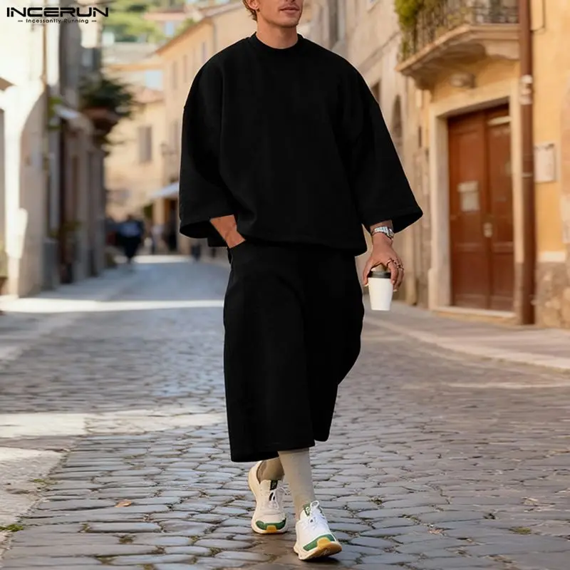 Conjuntos Masculinos INCERUN e - Men'S Fashion Color avaliação e preço