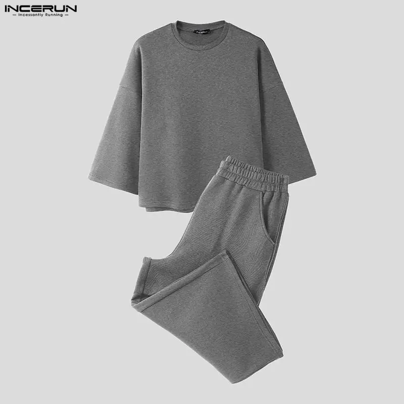 Conjuntos Masculinos INCERUN e - Men'S Fashion Color avaliação e preço