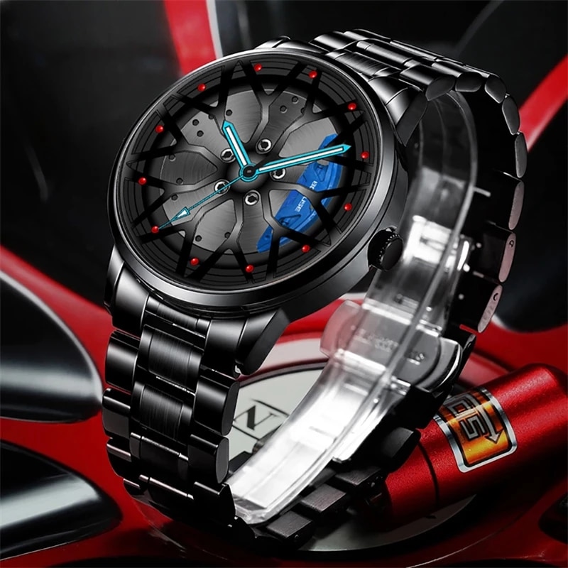 Moda Mens Car Wheel Relógios L - Men'S Fashion Hub avaliação e preço