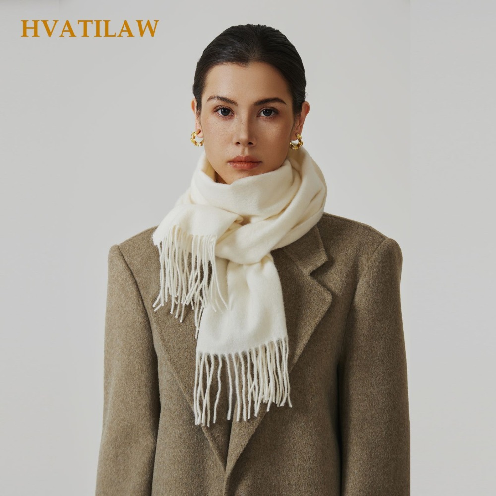 2026 Cachecol 100% Lã Cor Sóli - Men Scarf Wool avaliação e preço