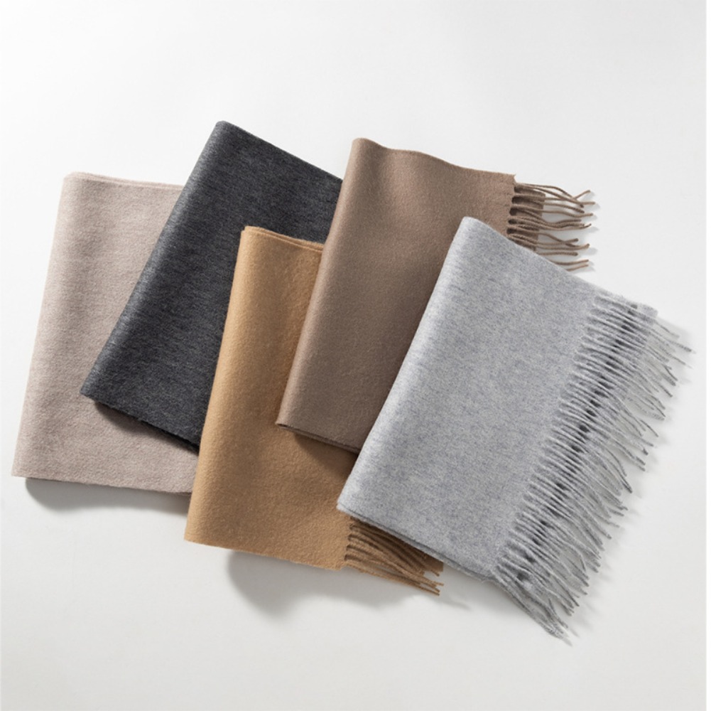 2026 Cachecol 100% Lã Cor Sóli - Men Scarf Wool avaliação e preço