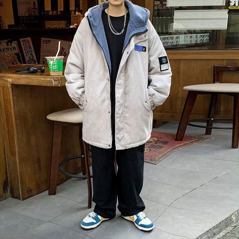 Homem veludo acolchoado jaquet - Corduroy Jacket Men avaliação e preço