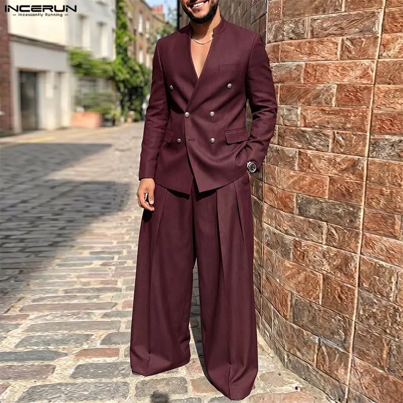 Conjuntos Masculinos INCERUN,  - Men'S Fashion Color avaliação e preço