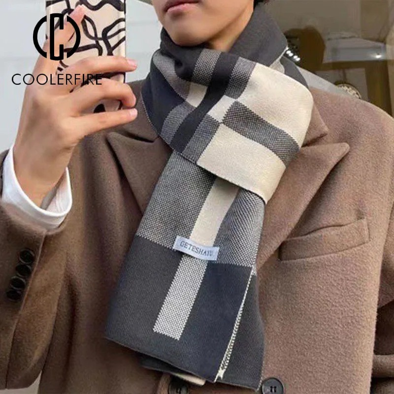 Novo inverno cachecol masculin - Men Scarf Wool avaliação e preço