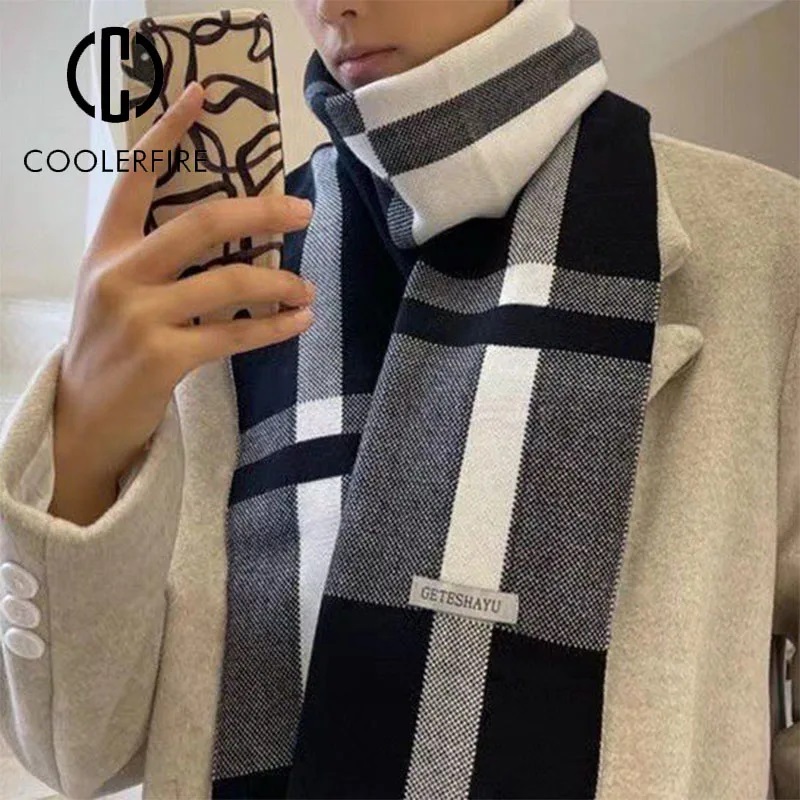Novo inverno cachecol masculin - Men Scarf Wool avaliação e preço